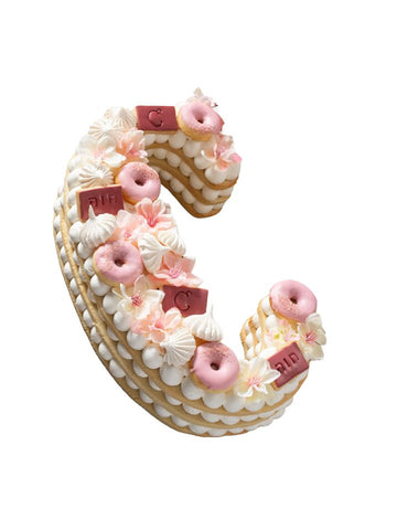 Baby Girl Initial Cookie Cake