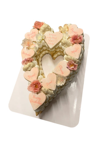 Engagement Heart Cookie Cake