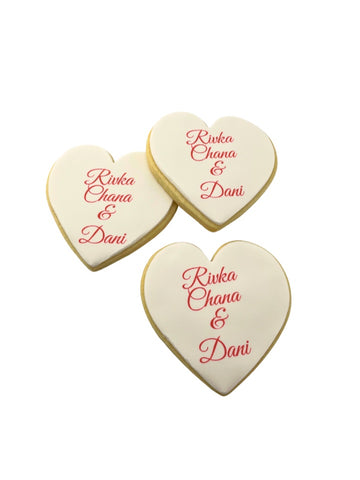 Engagement Heart Cookies