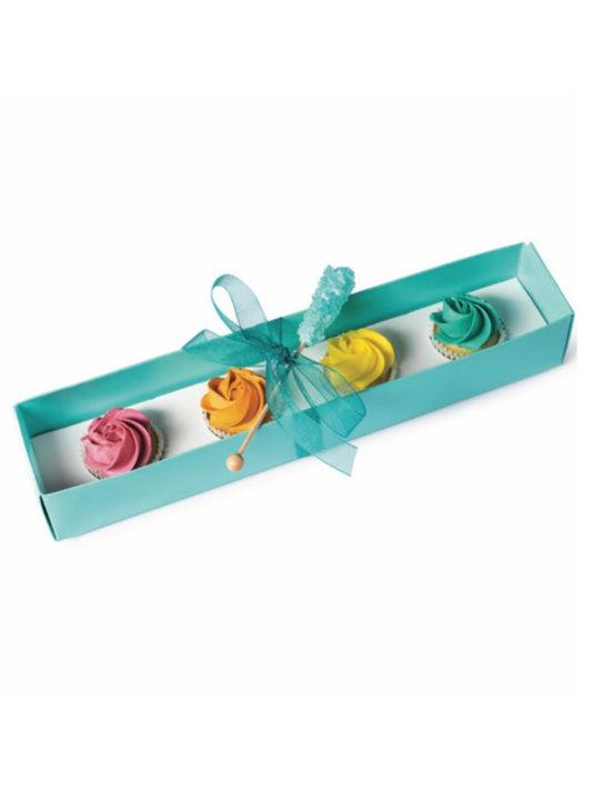 Rainbow Cupcake Box with Swizzle Stick