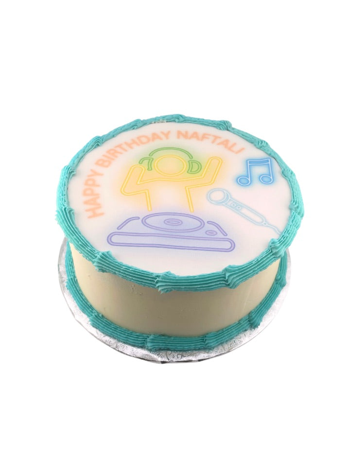 Birthday/Anniversary Round Edible Print Cake