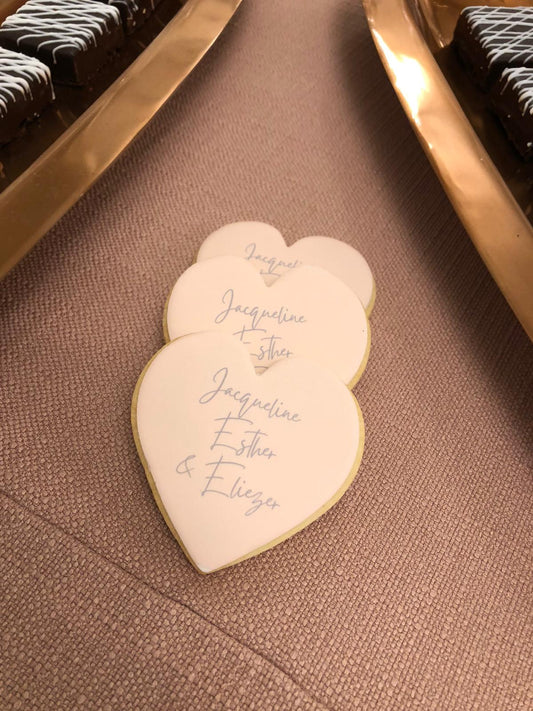 Engagement Heart Cookies