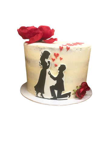 Engagement Proposal Cake