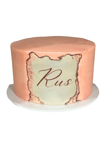 Bas Mitzvah Fault Line Cake with Logo